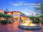Learn about the Real Estate Startups in Houston at Start on October 9. Source.